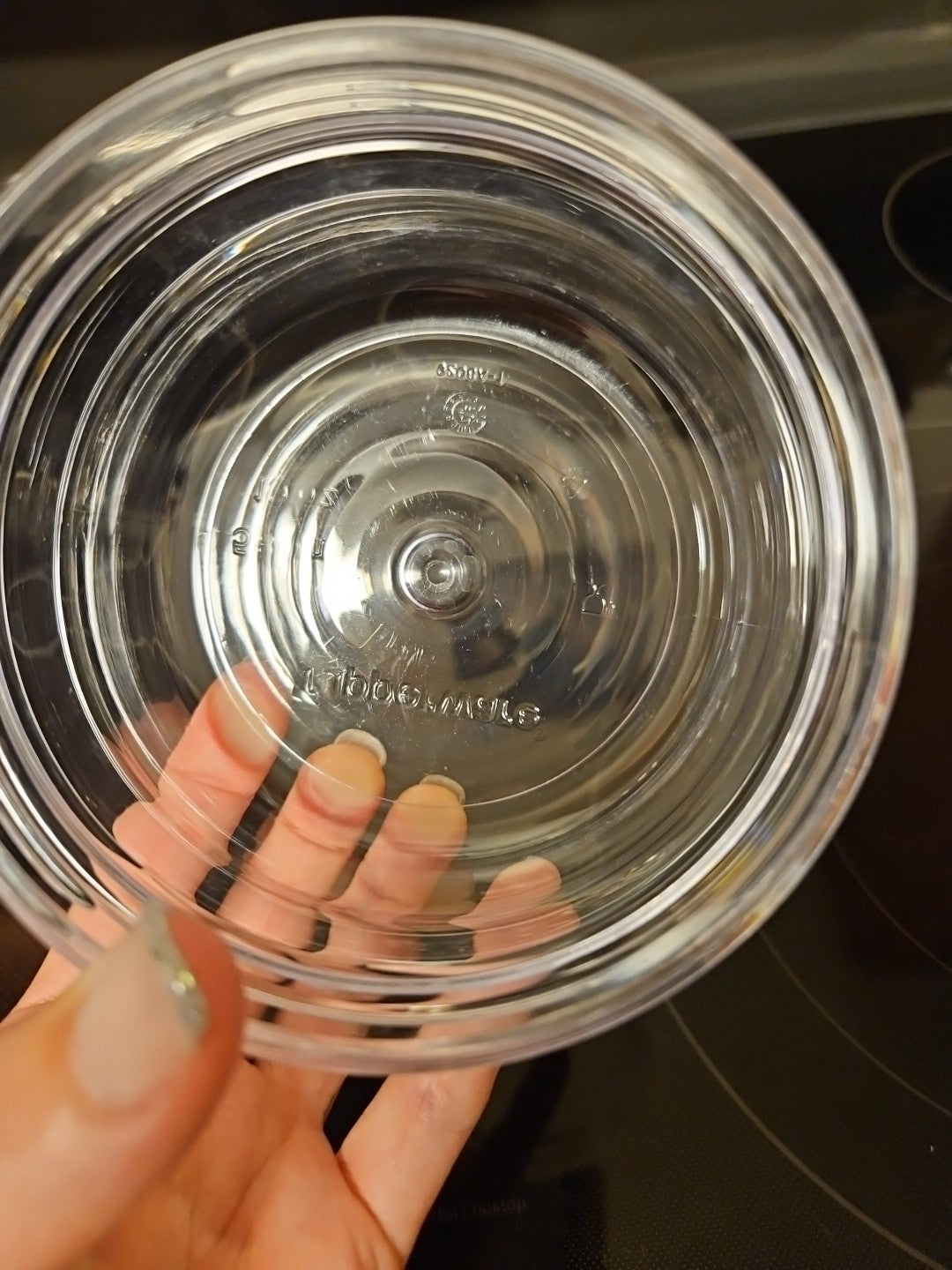 Tupperware Counterscaping Dry Container 19oz Jar & Spoon Clear W Black Lid 9206A