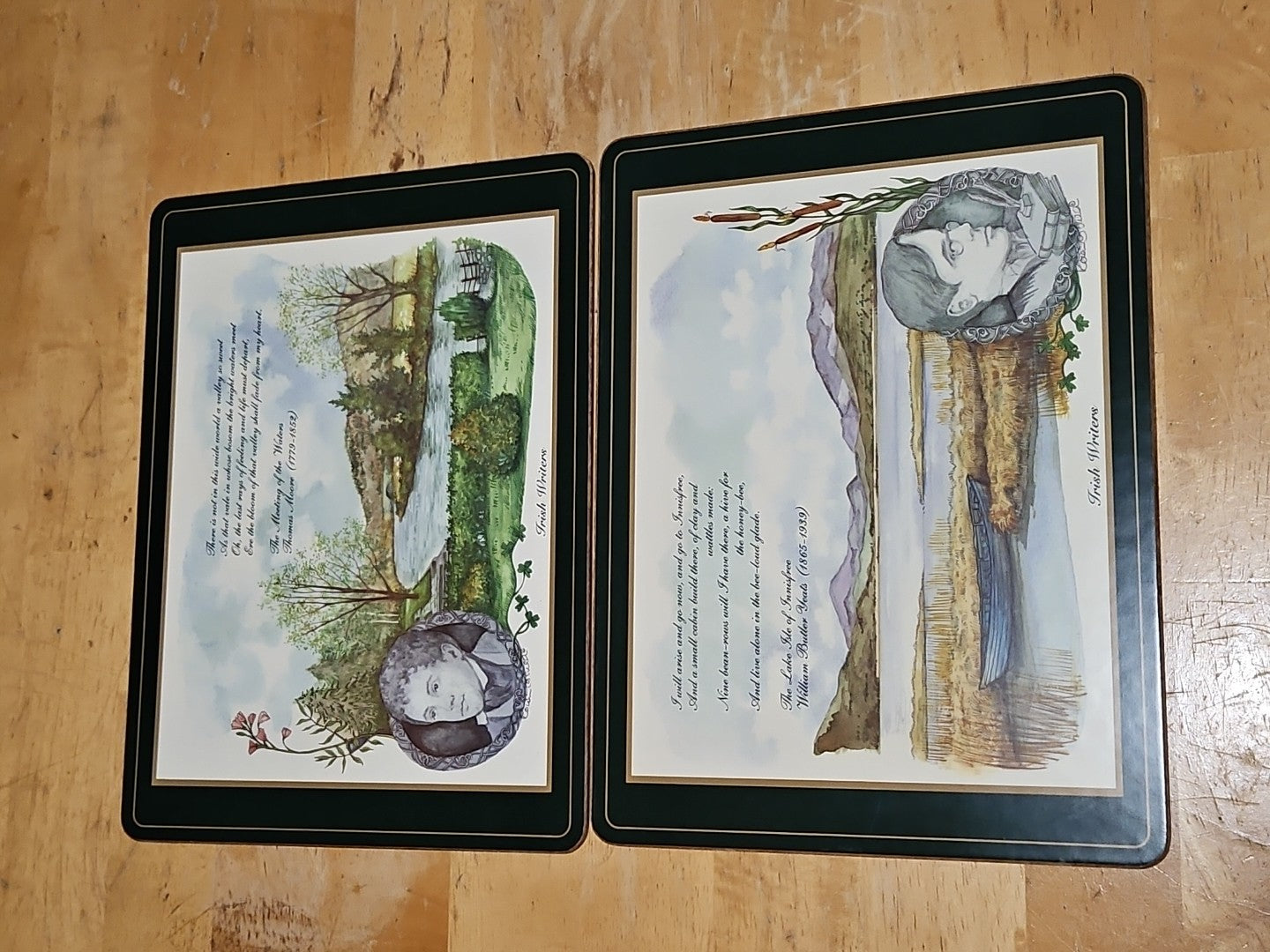 Set Of 6 Pimpernel Irish Heritage Series "Irish Writers"  12x8" Placemats