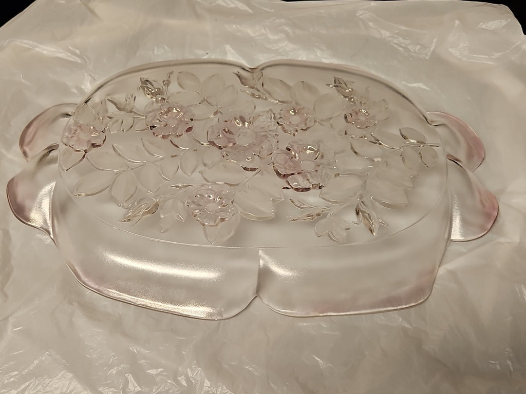 Beautiful Vintage Mikasa Pink Rosella Large Serving Platter  15.5" x  11" x 1.5"