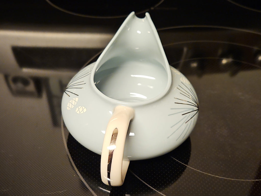 Vintage MCM Franciscan Silver Pine Creamer Near Mint Beautiful