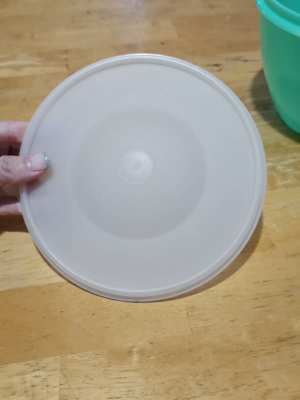 Vintage Tupperware Crisp-It Lettuce Keeper #679-11 Jadeite Green W/Lid No Spike