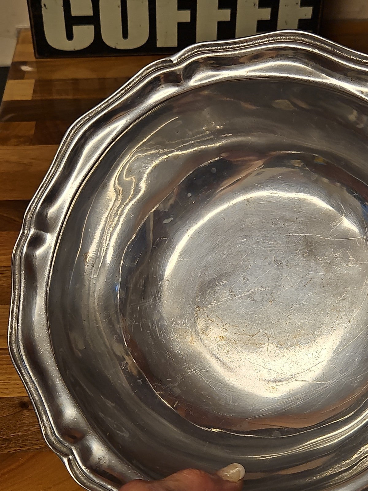 Vintage Wilton Armetale Queen Anne 10" Round Serving Bowl RWP 1972