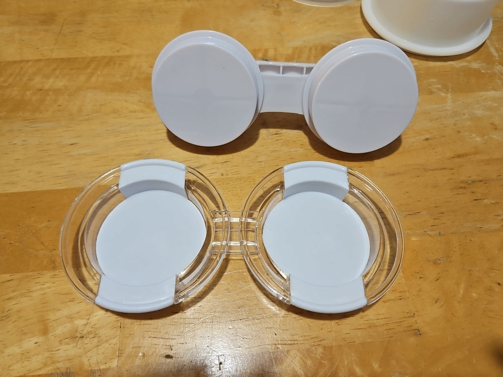 Set of 4 Vintage Tupperware Hamburger Keepers #882 W/ Lid, Press & Slider Press