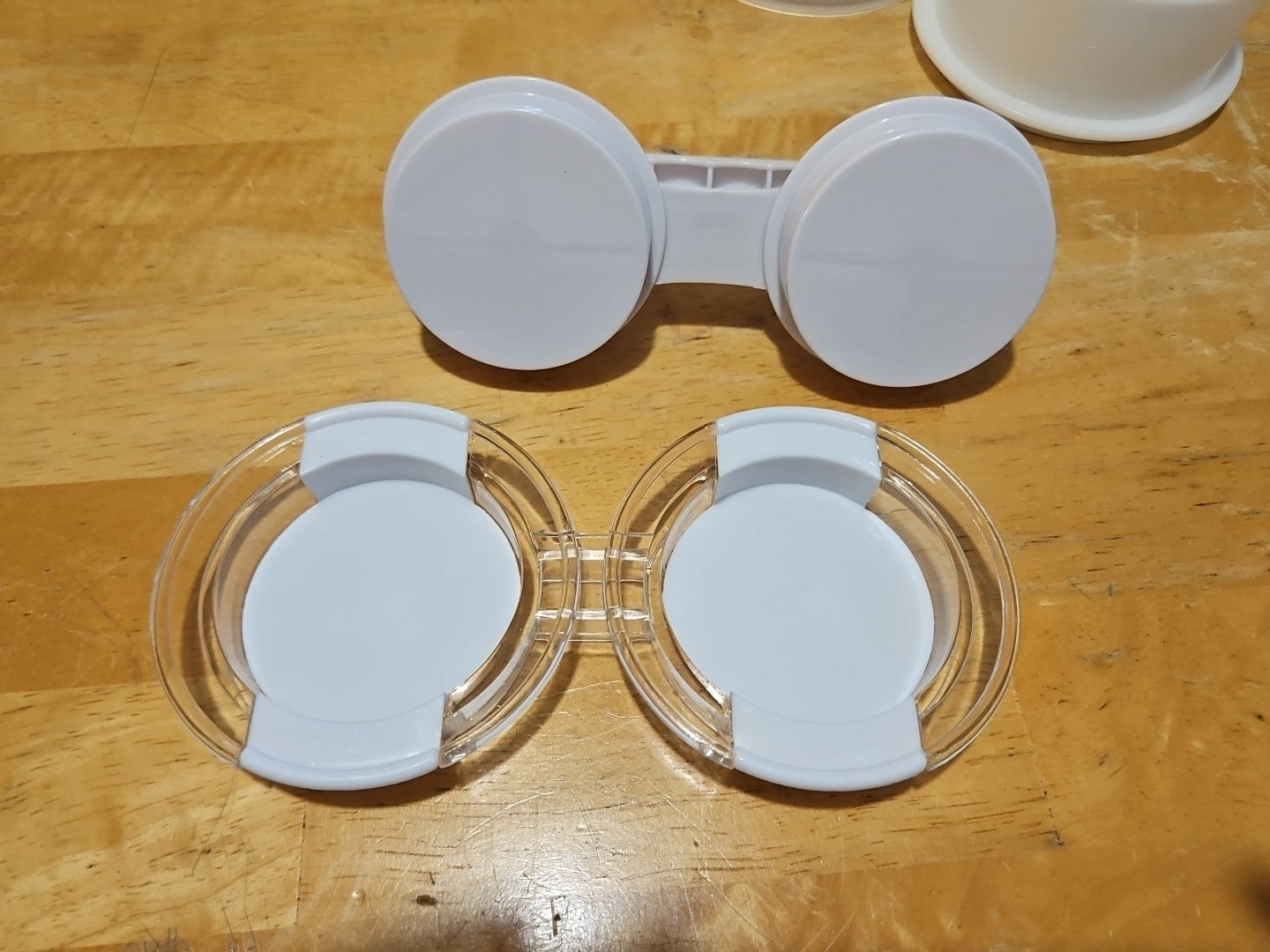 Set of 4 Vintage Tupperware Hamburger Keepers #882 W/ Lid, Press & Slider Press