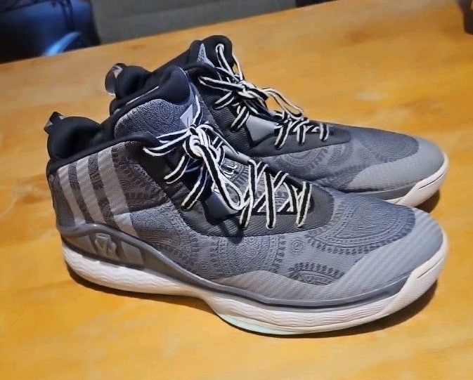 Adidas J Wall 1 Woven Paisley Grey & White Men’s Size 10 Basketball Shoes