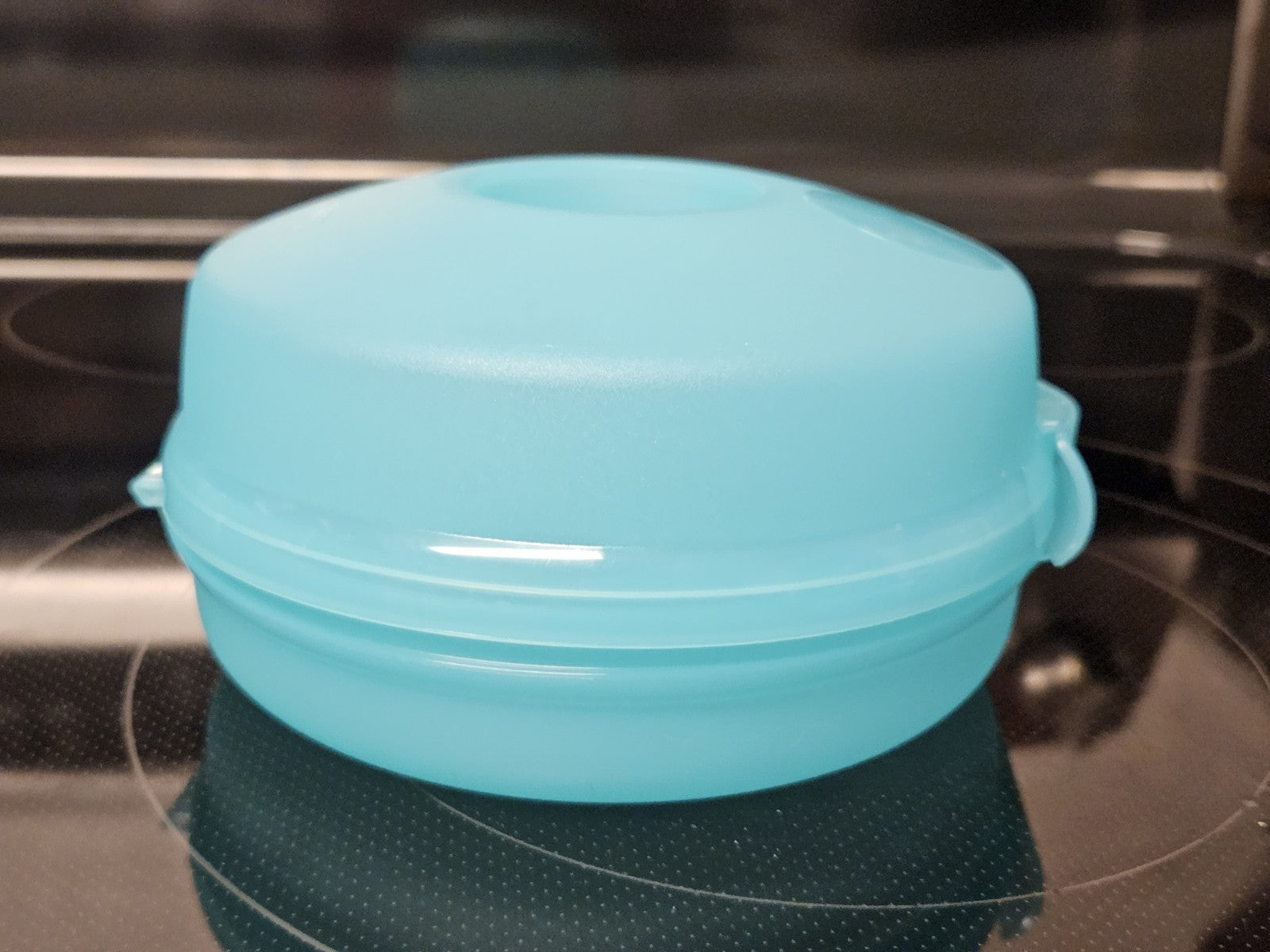 Tupperware Round Sandwich Bagel Keeper Teal No Insert 440A-1
