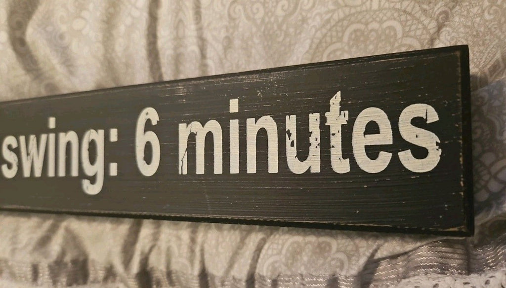 15" X 2" Mood Swing Wooden Plaque Wall Art Vintage, Rustic, Farmhouse Style