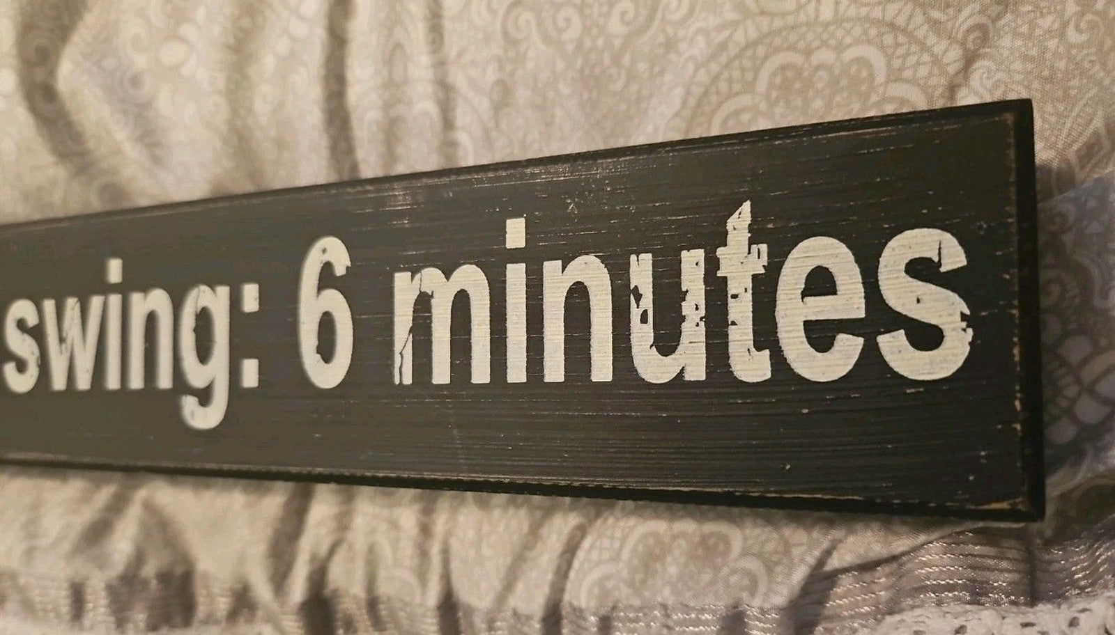 15" X 2" Mood Swing Wooden Plaque Wall Art Vintage, Rustic, Farmhouse Style