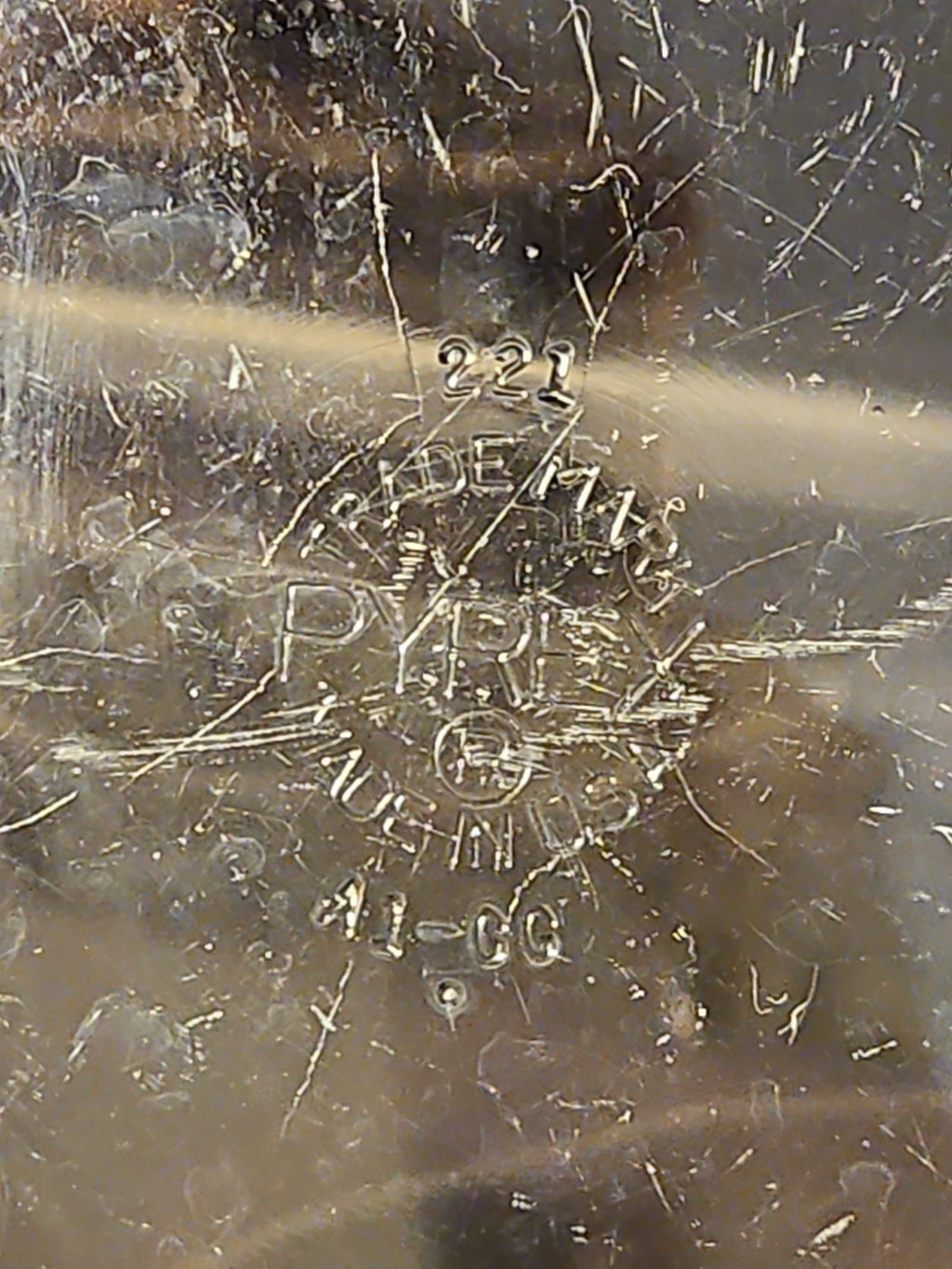 Vintage Pyrex Clear 8.5” Deep Dish Casserole Baking Dish #221 W Lid #G-1-C
