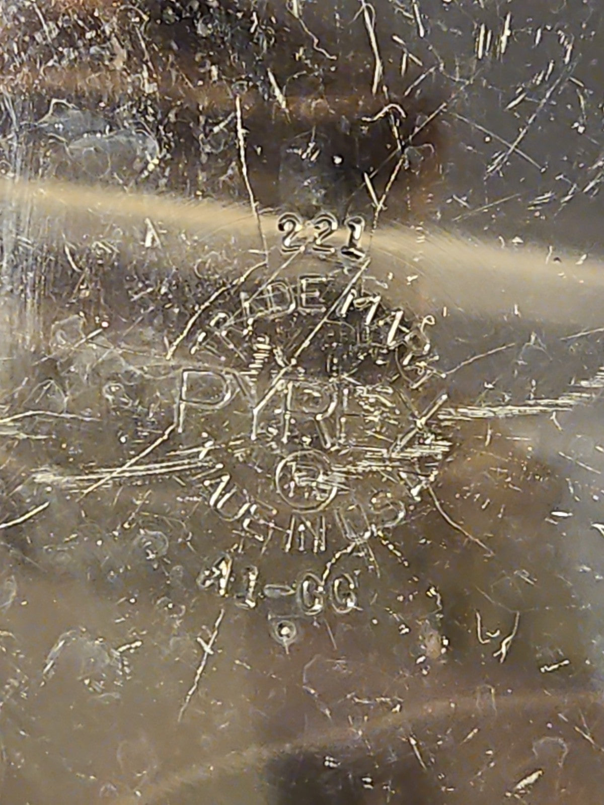 Vintage Pyrex Clear 8.5” Deep Dish Casserole Baking Dish #221 W Lid #G-1-C