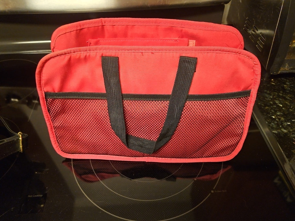 Avon Consultant Premier Beauty Business Tote Bag Purse Black & Pink With Insert