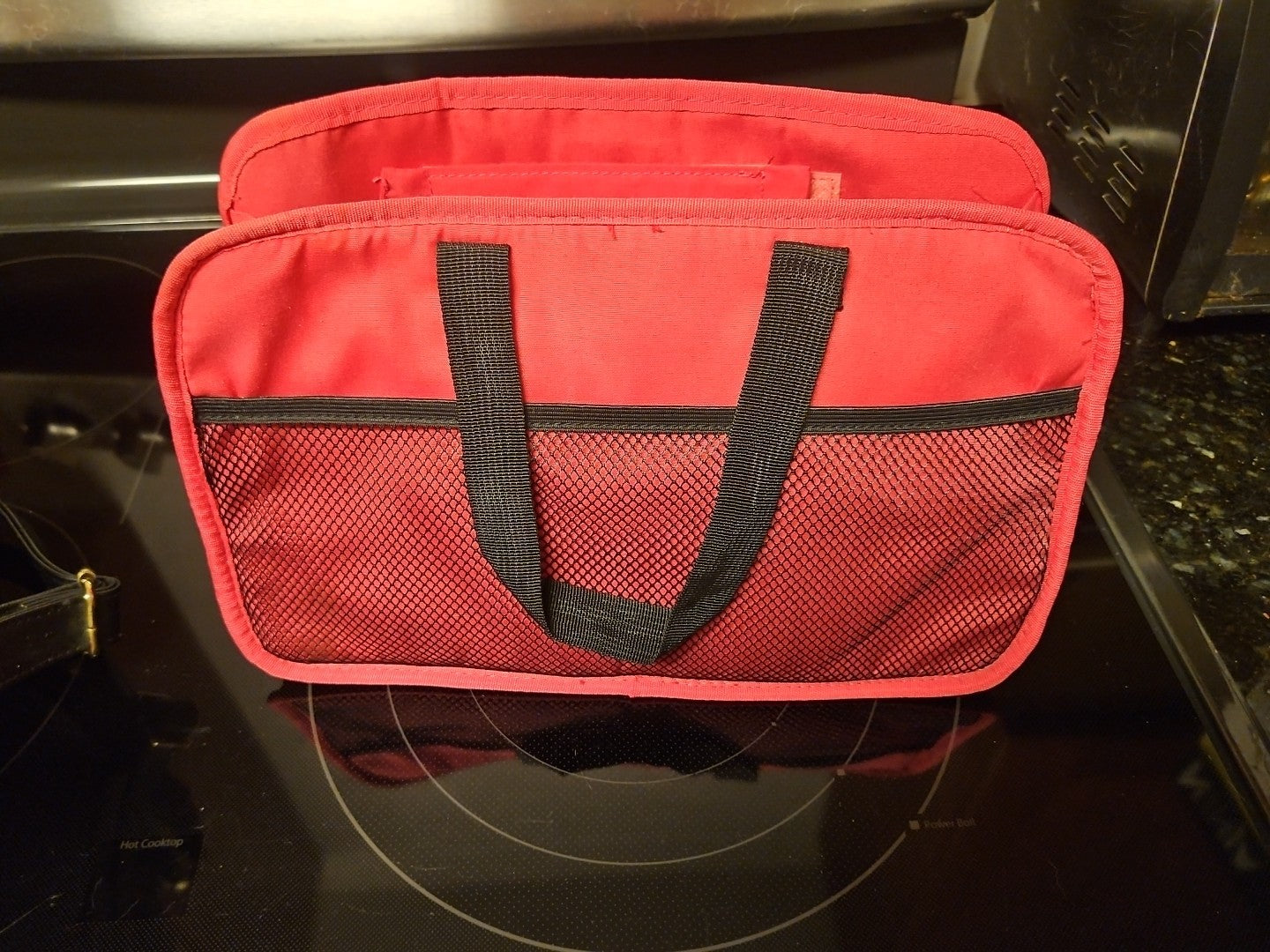 Avon Consultant Premier Beauty Business Tote Bag Purse Black & Pink With Insert