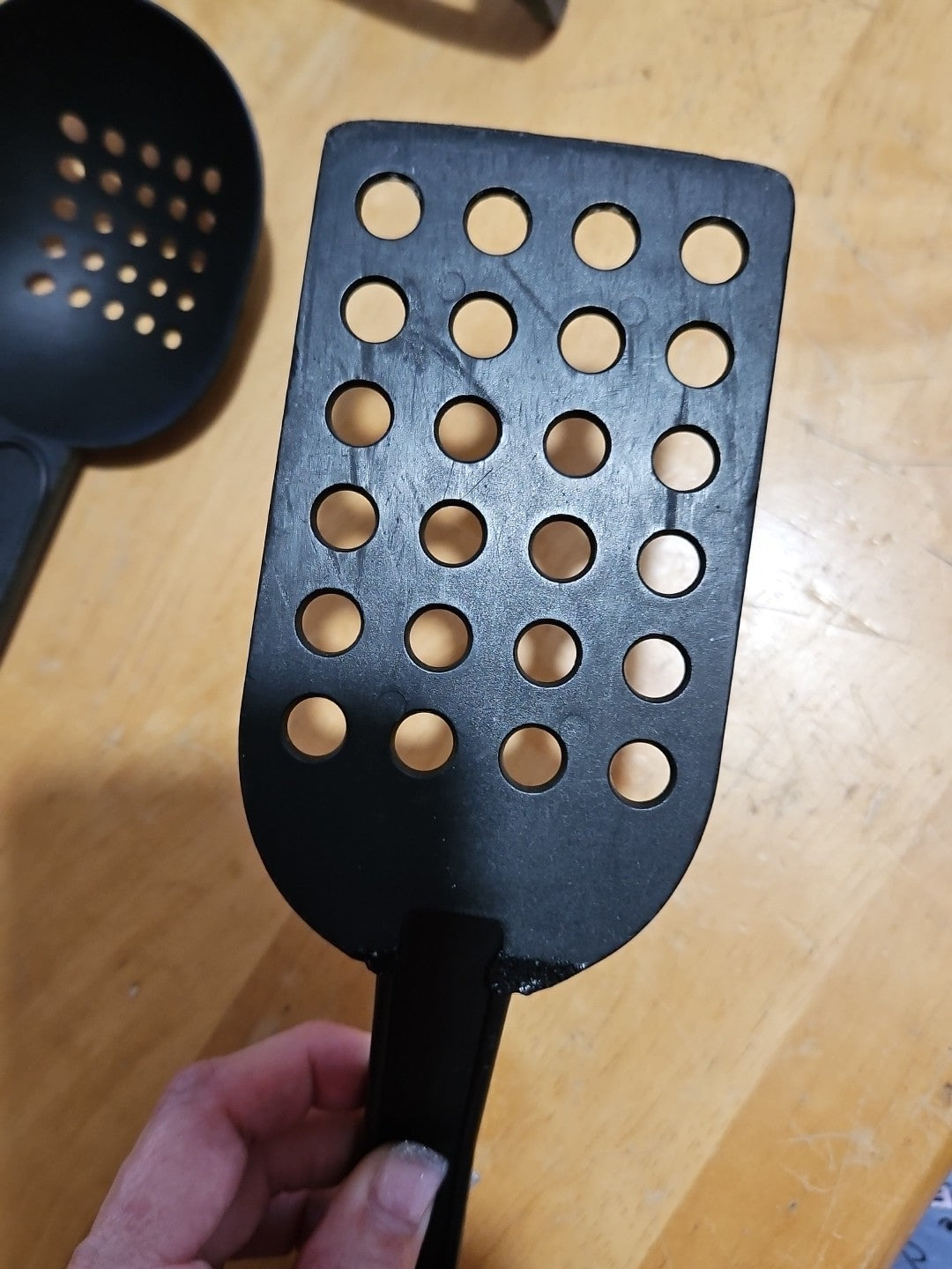 Set Of 4 Vintage T-Fal Black Nylon Kitchen Tools Flipper, Masher, Spoon, Spatula