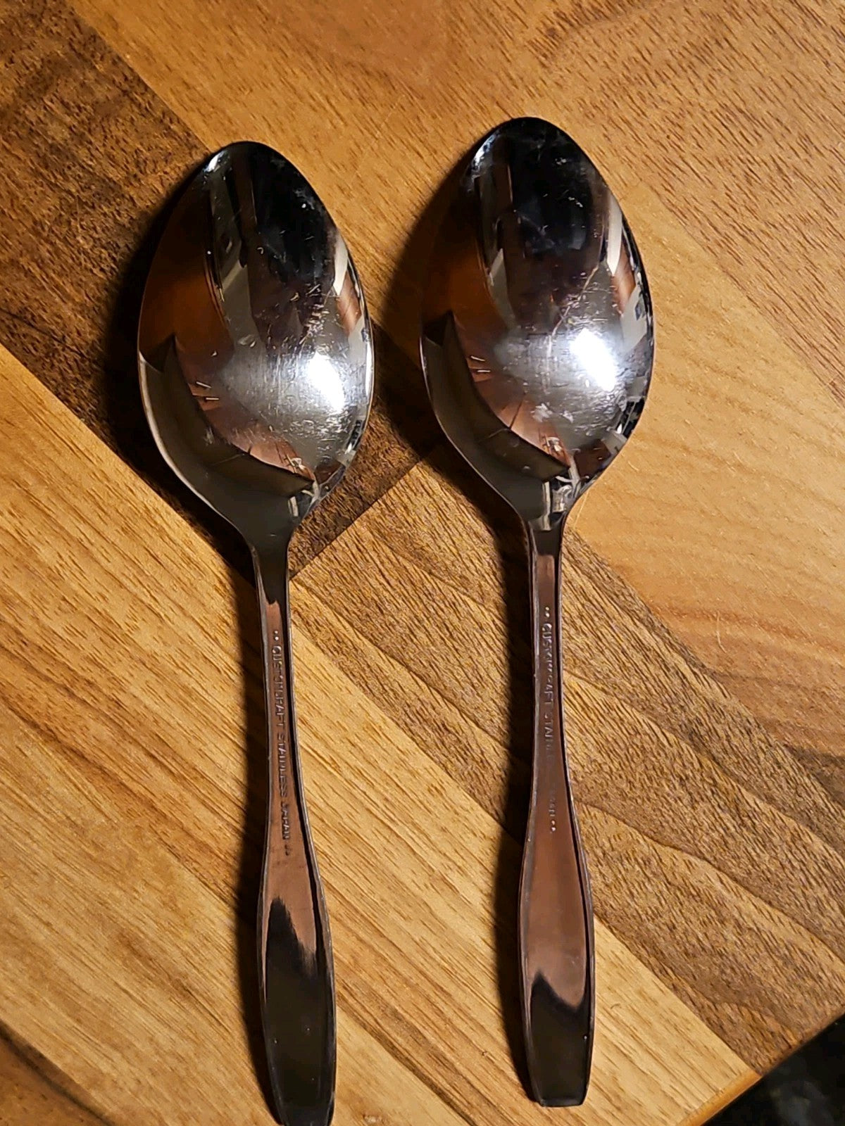 Vintage CustomCraft Stainless Steel Flatware CUS10 5 Pc Service For 2 Roses