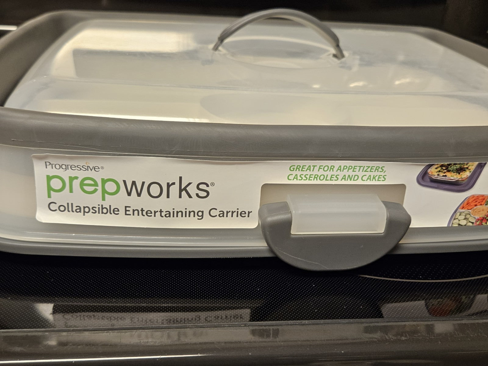 Prepworks by Progressive Collapsible Entertaining Carrier With Serving Tray
