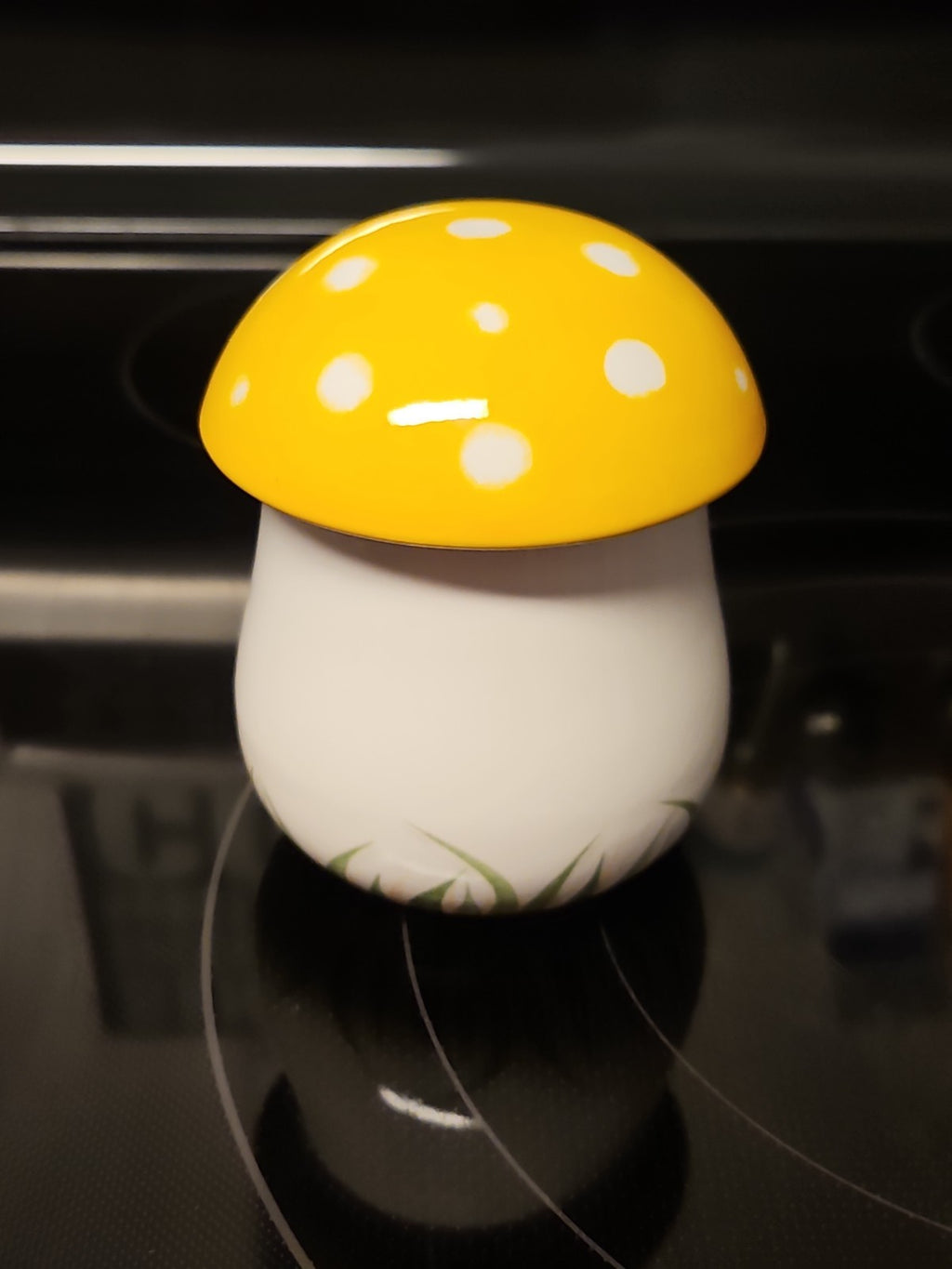 Vintage MCM Pride Creations Ceramic Mushroom Candle Holder 4" X 3" EUC W Sticker