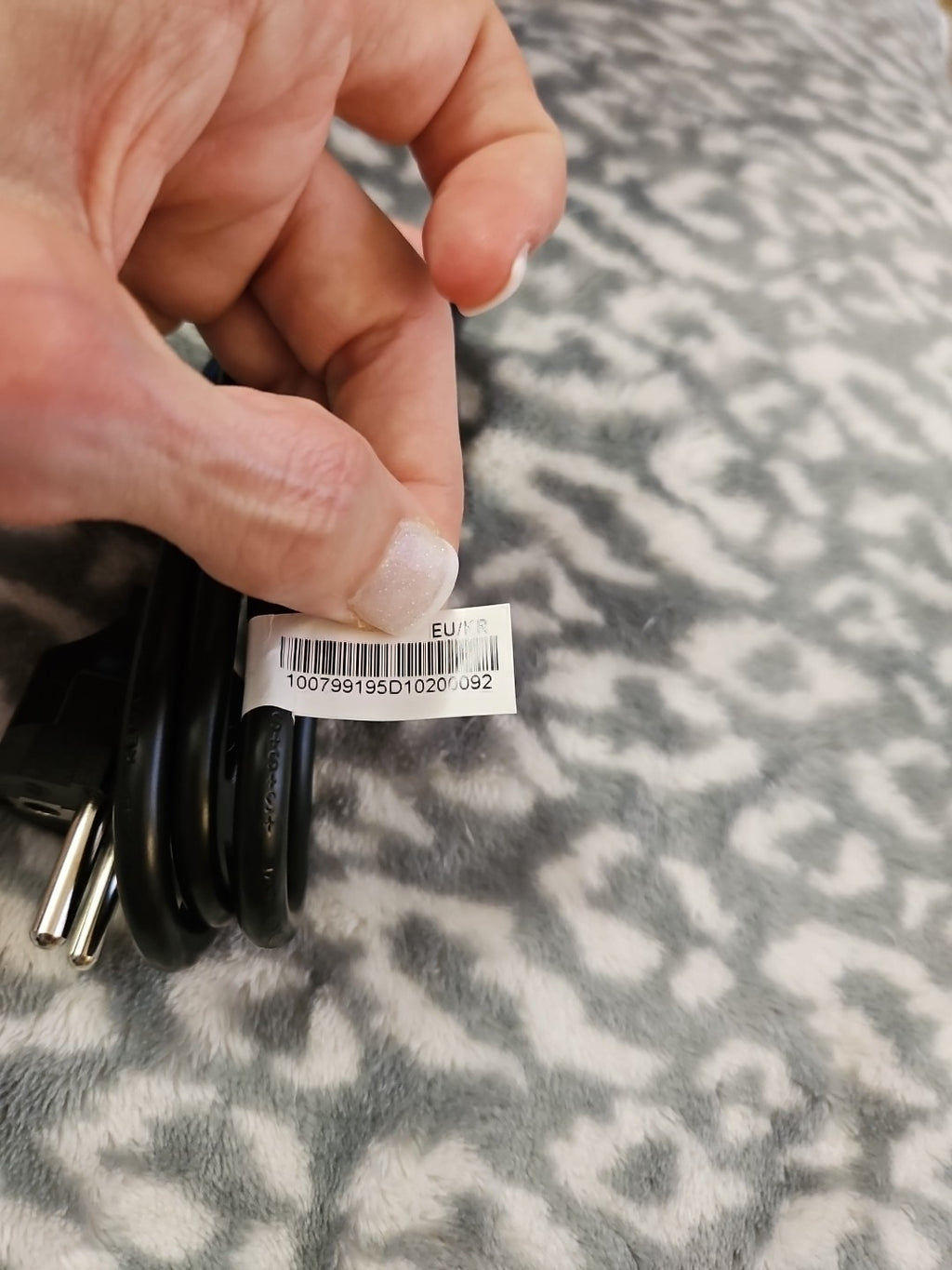 3ft LineTek LP-34 16A 250W Europe Outlet Power Cord Black New