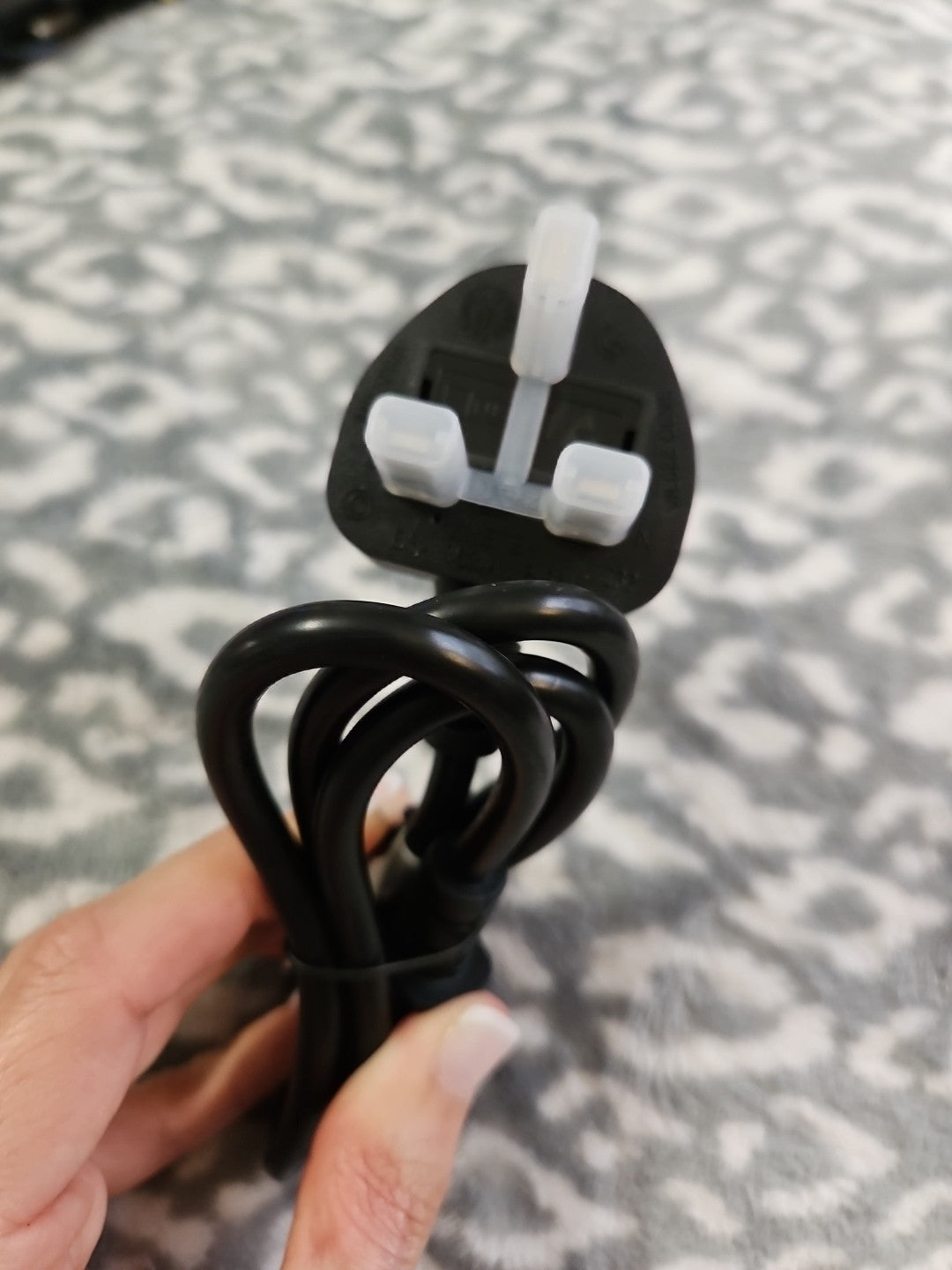 Linetek Kettle Lead Power Cable 3 Pin UK Plug For PC Monitor TV 3 Ft Cord