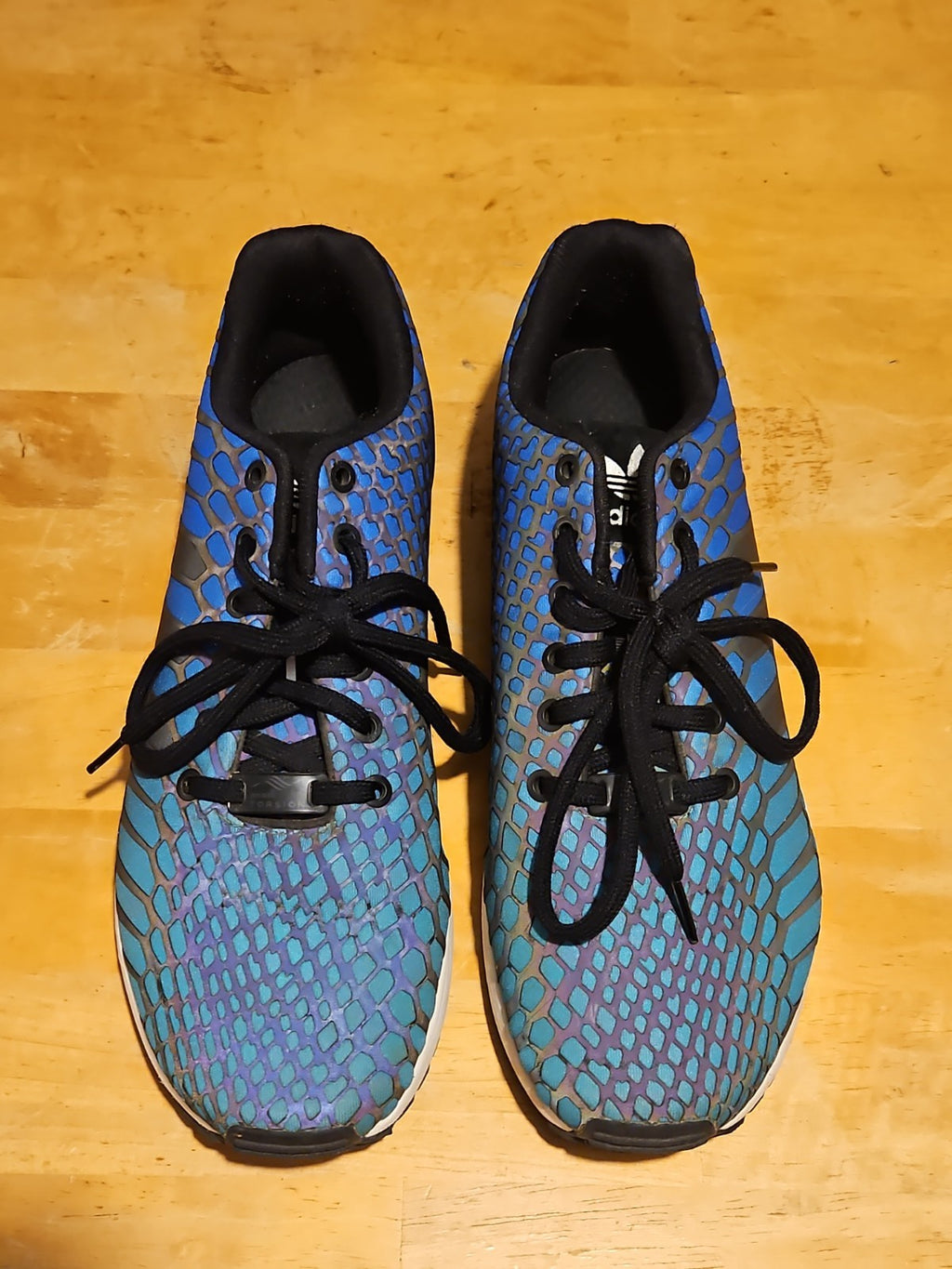 Adidas ZX Flux Xeno Bold Blue Men's Size 10 AQ7419 Reflective Torsion