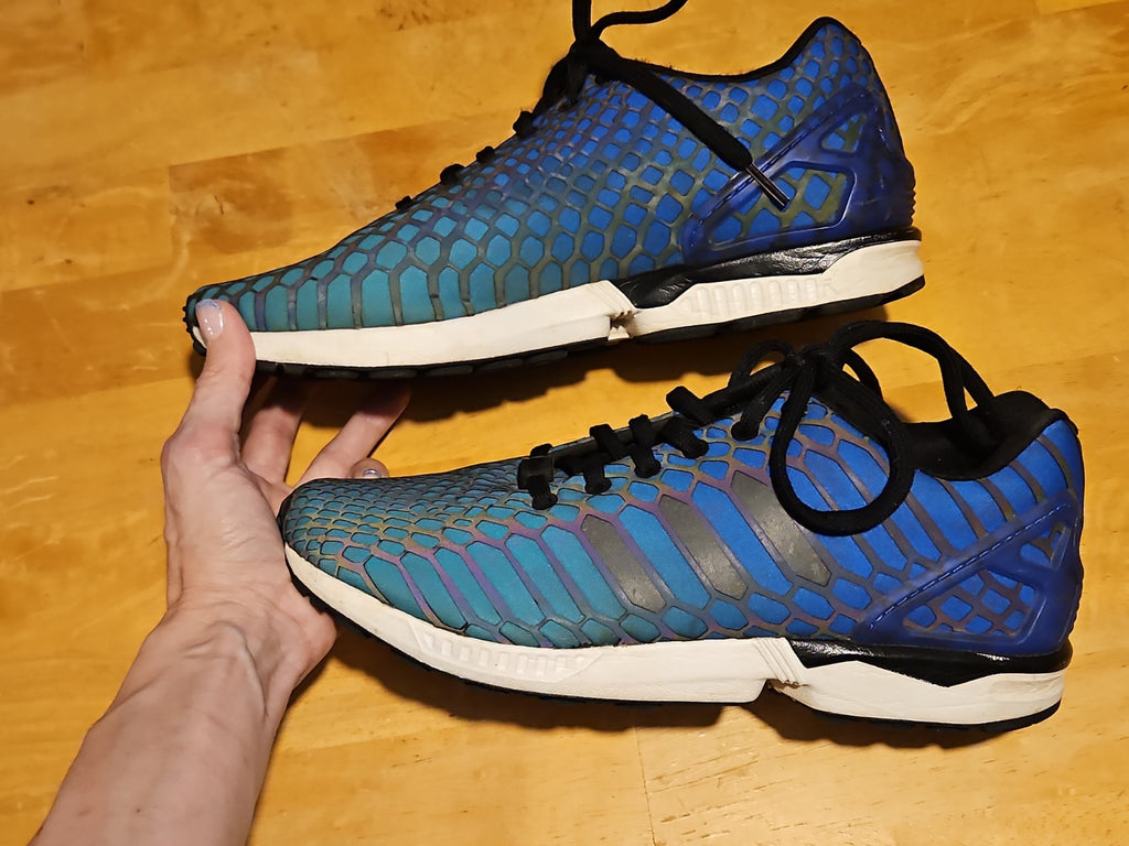 Adidas ZX Flux Xeno Bold Blue Men's Size 10 AQ7419 Reflective Torsion