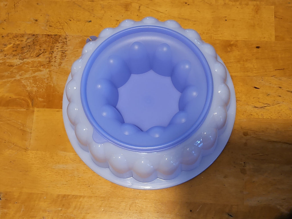Vintage Tupperware Lavender & Purple #1202 Jel-Ring Jello Mold 3 Piece Set EUC