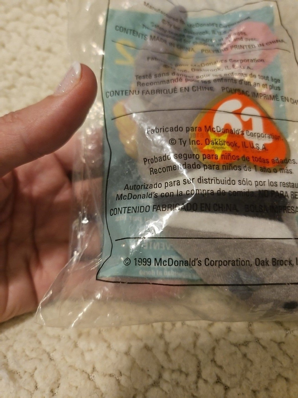 McDonald's Teenie Beanie Baby Antsy the Anteater Rare 1993 1998 Tag Errors NIP