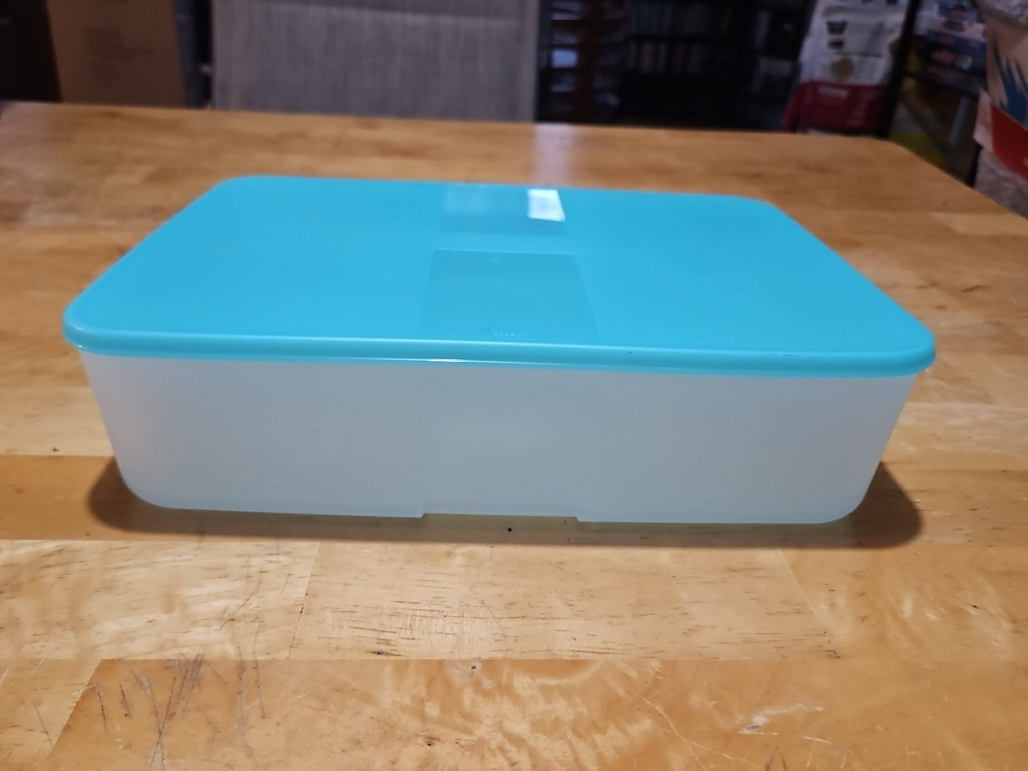 Vintage Tupperware Freezer Mates #2097A W Lid 2095B Turquoise 3.3 L