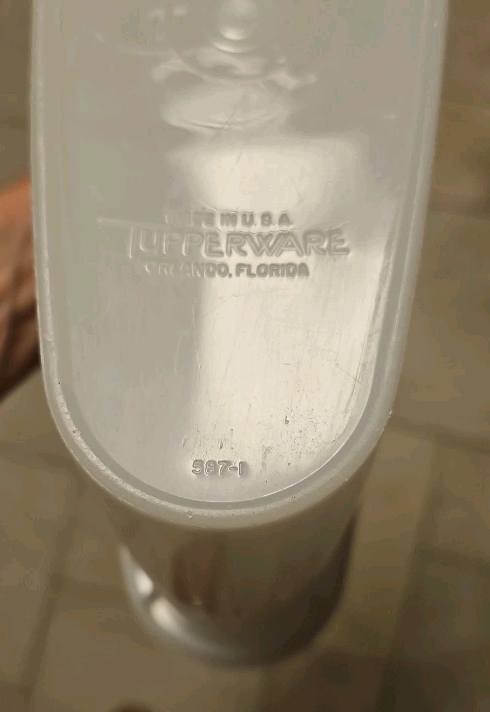 Vintage Tupperware Sheer #587 Pour And Store With Handle No Lid Replacement