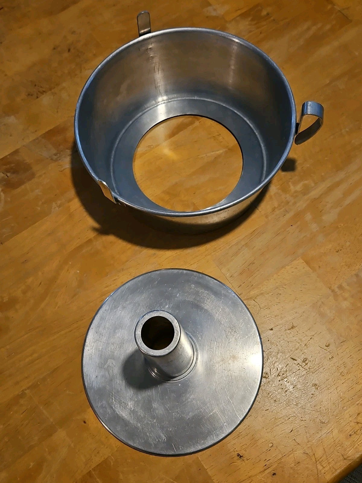 Vintage Mirro Aluminum 10" Angel Food Cake Pan W/ Base Insert 5394M 2 Piece Set