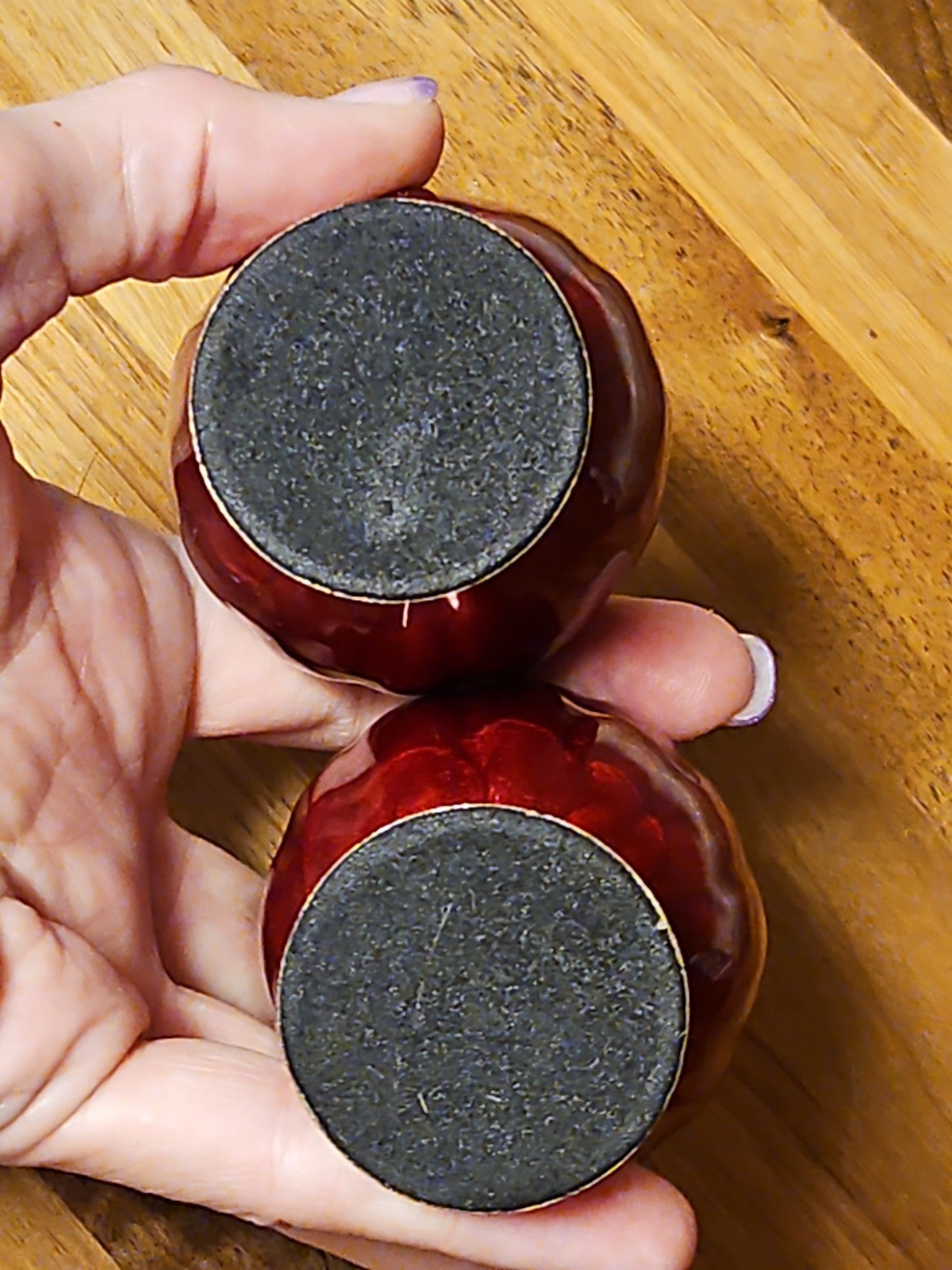 Julia Knight Peony 4” Salt & Pepper Shaker Set Pomegranate EUC