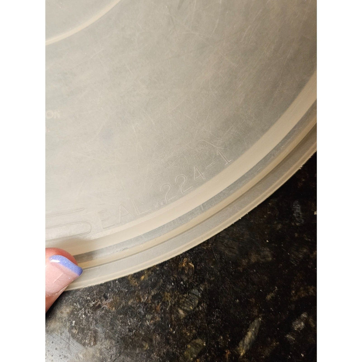 Vintage Tupperware Replacement Lid #224 Sheer Millionaire Line