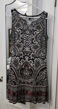 WHITE HOUSE BLACK MARKET Womens Embellished Neck Pleated Hem Size S Medallion
