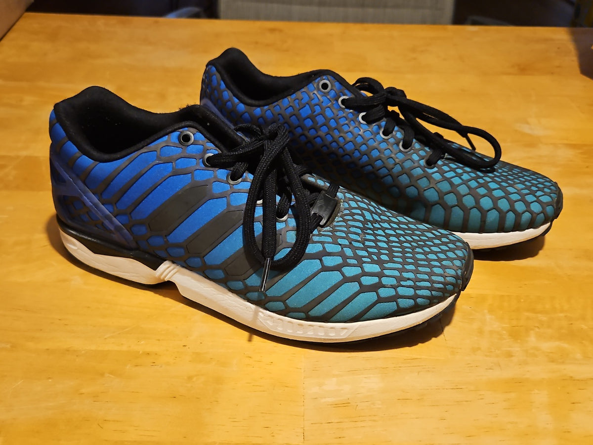 Adidas ZX Flux Xeno Bold Blue Men's Size 10 AQ7419 Reflective Torsion