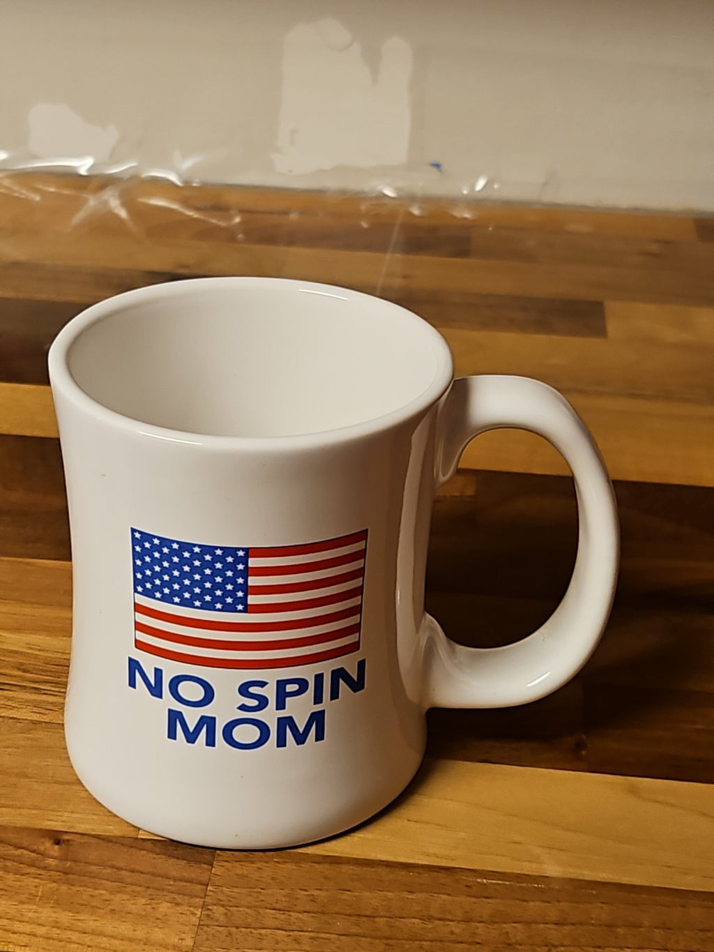 The O'Reilly Factor White No Spin Mom American Flag Coffee Mug Diner Mug