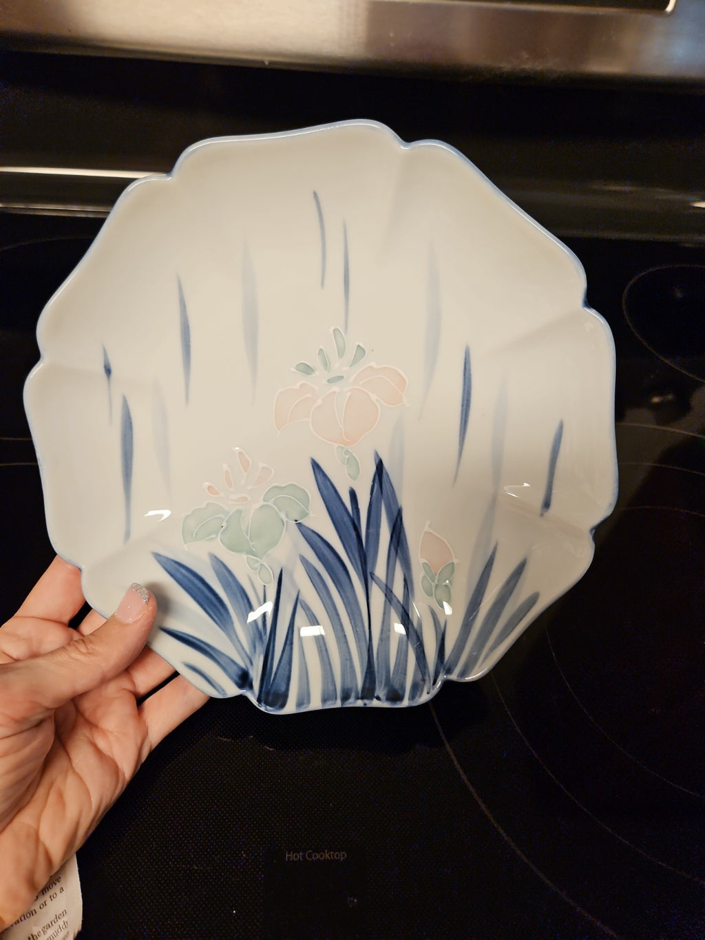 Vintage Fred Roberts San Francisco Octagon Orchid Plate Made In Japan