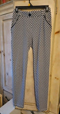 Betabrand Yoga Stretch Dress Pants Women's Size Small Black & White Cat Print