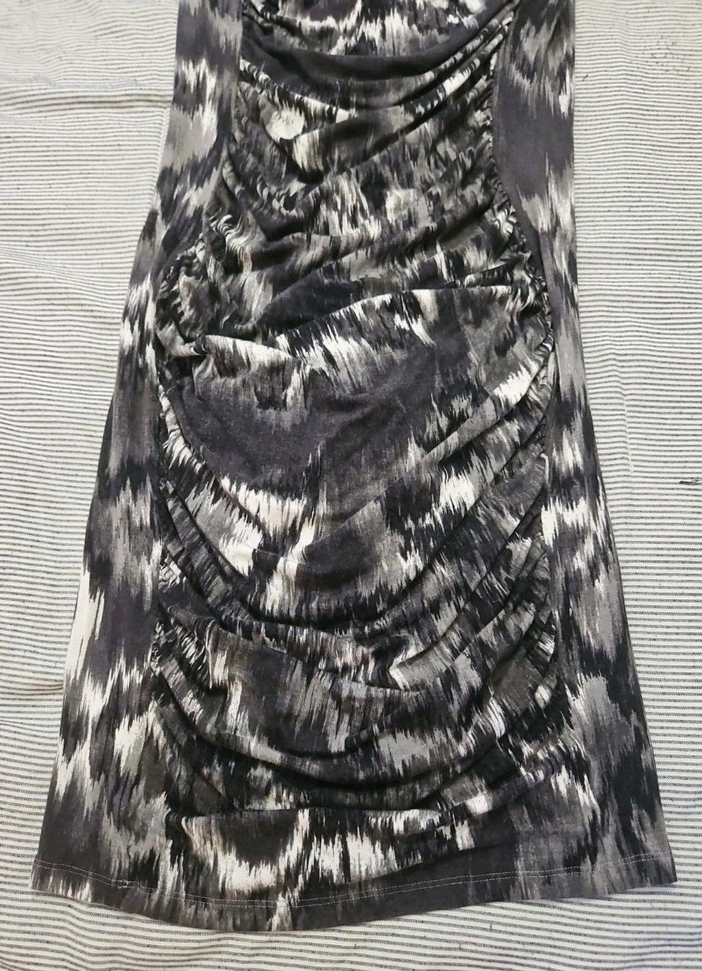 Kenneth Cole New York Women’s Sz Small Ruched Rite Dress Black & White Mosaic