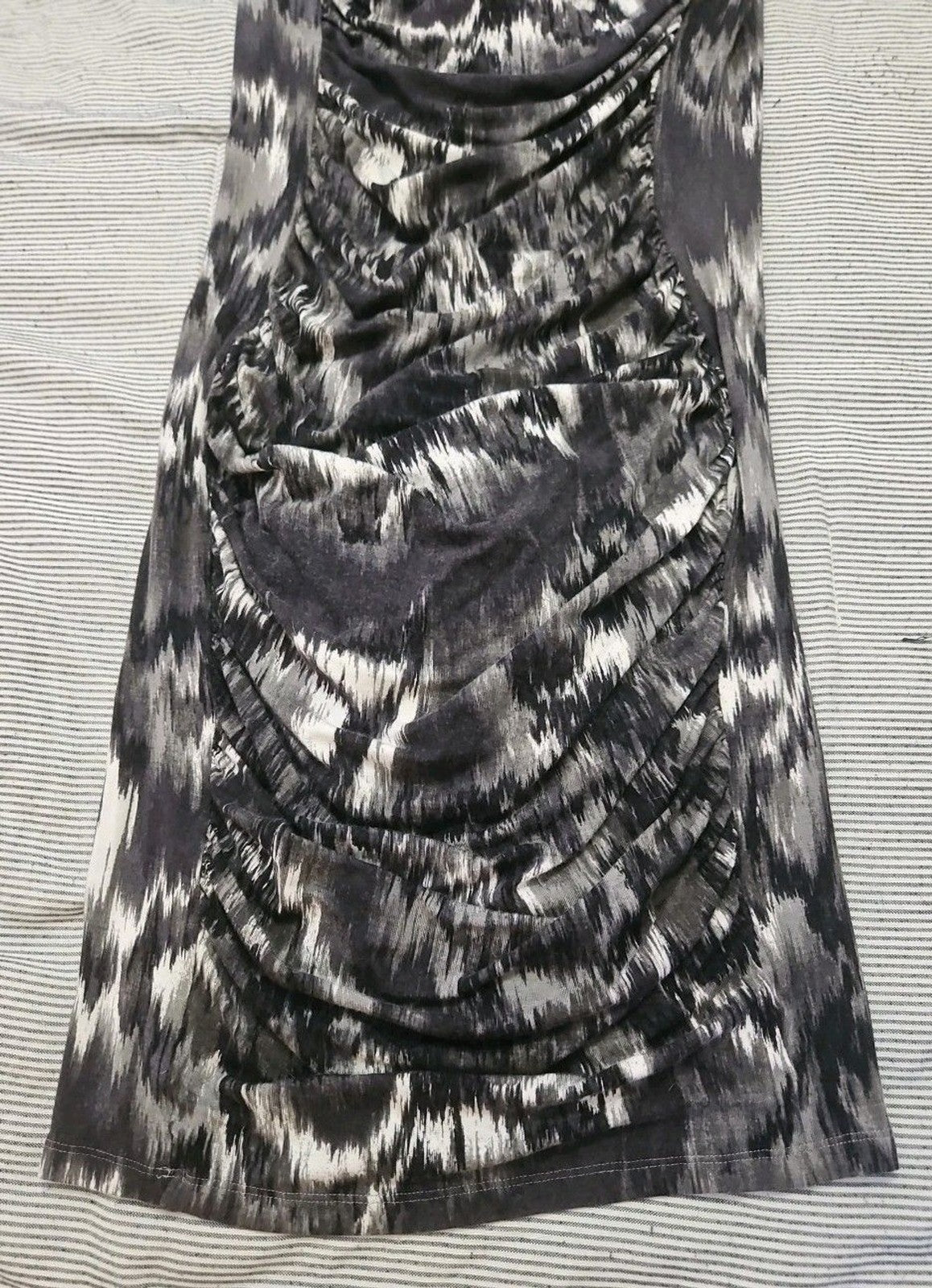 Kenneth Cole New York Women’s Sz Small Ruched Rite Dress Black & White Mosaic