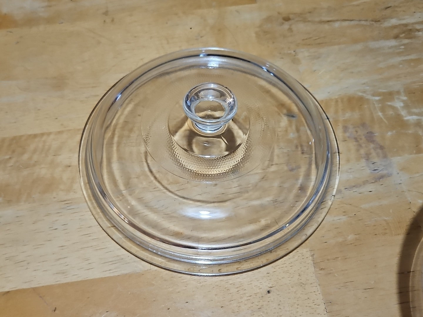 Vintage Fire King 9" Clear Glass Casserole Dish with Lid 1-1/2 Quart 50s 437-408