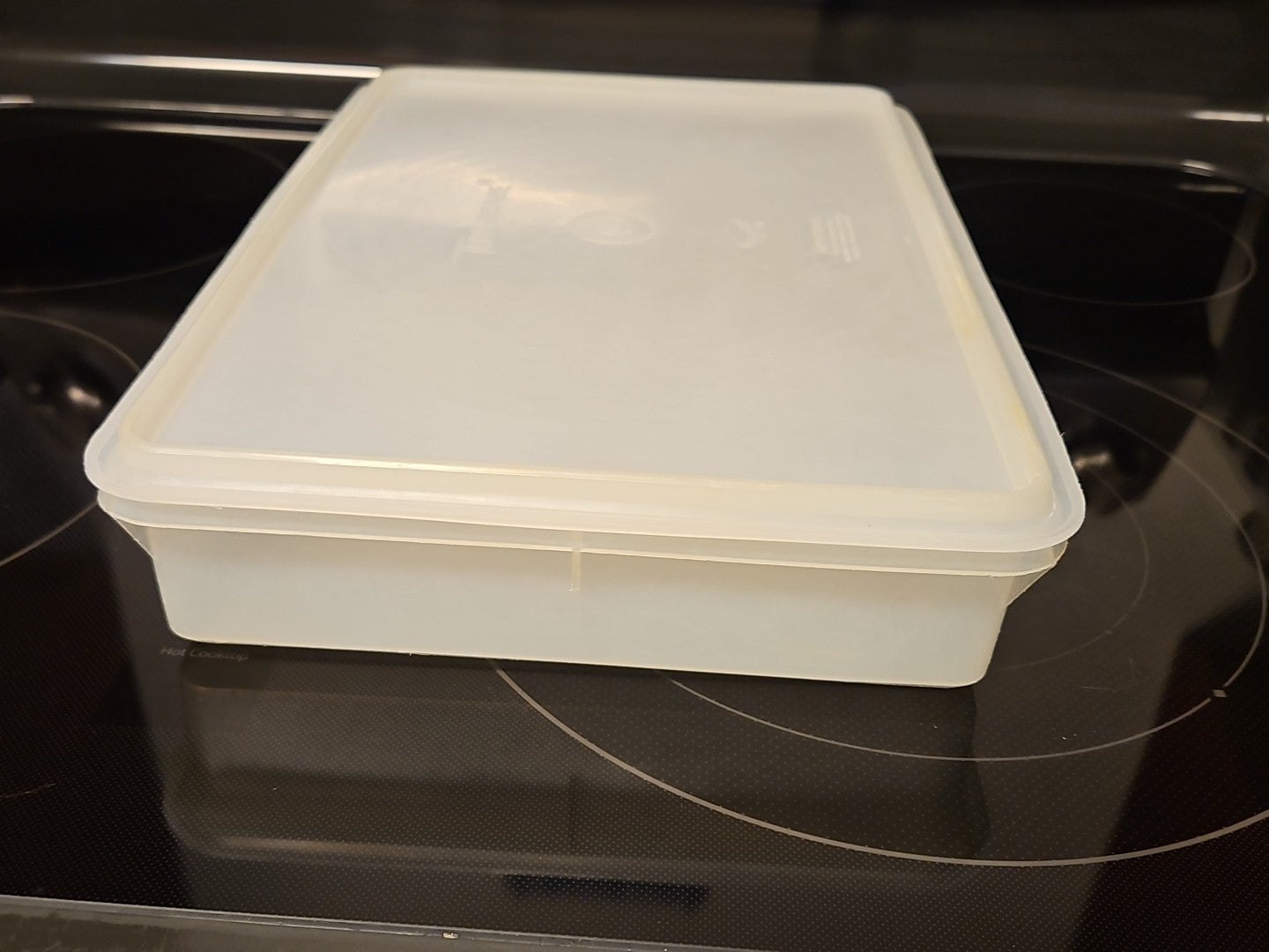 Vintage Tupperware Handolier #290 Sheer Rectangle Keeper With #291 Lid READ