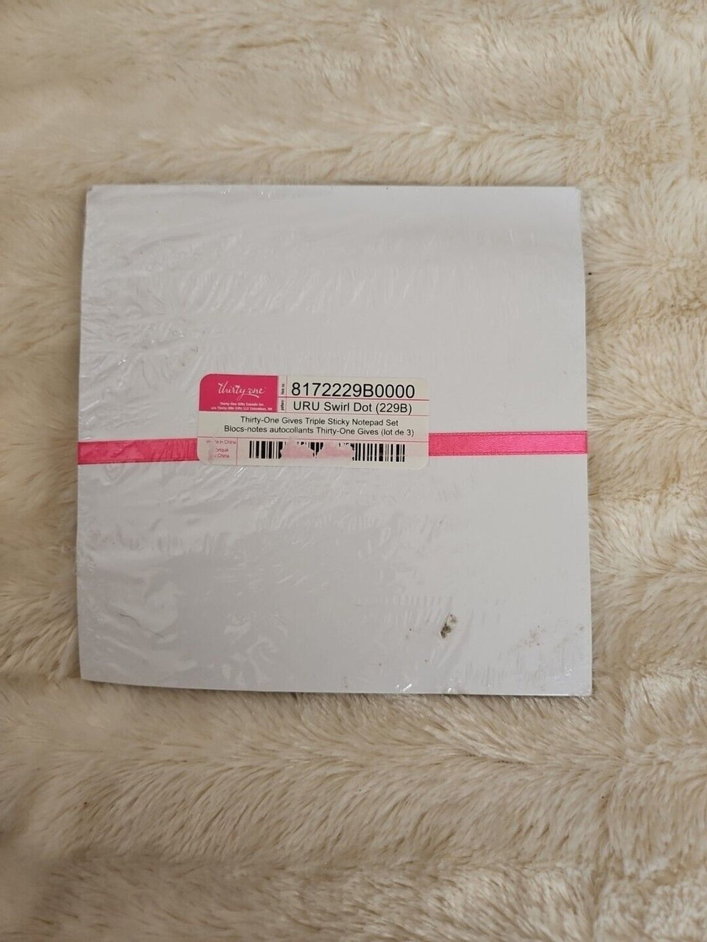 Thirty One Gives Notepad U R Bold White Polka Dots Paper Pad 3pc Set 6x6” NIP