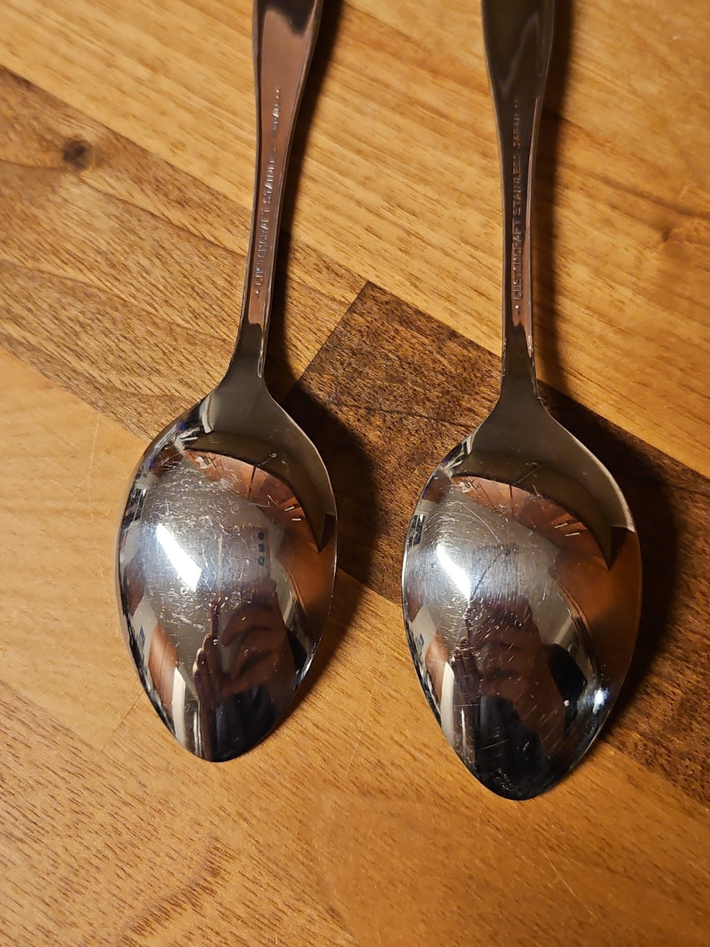 Vintage CustomCraft Stainless Steel Flatware CUS10 4 Pc Service For 2 Roses