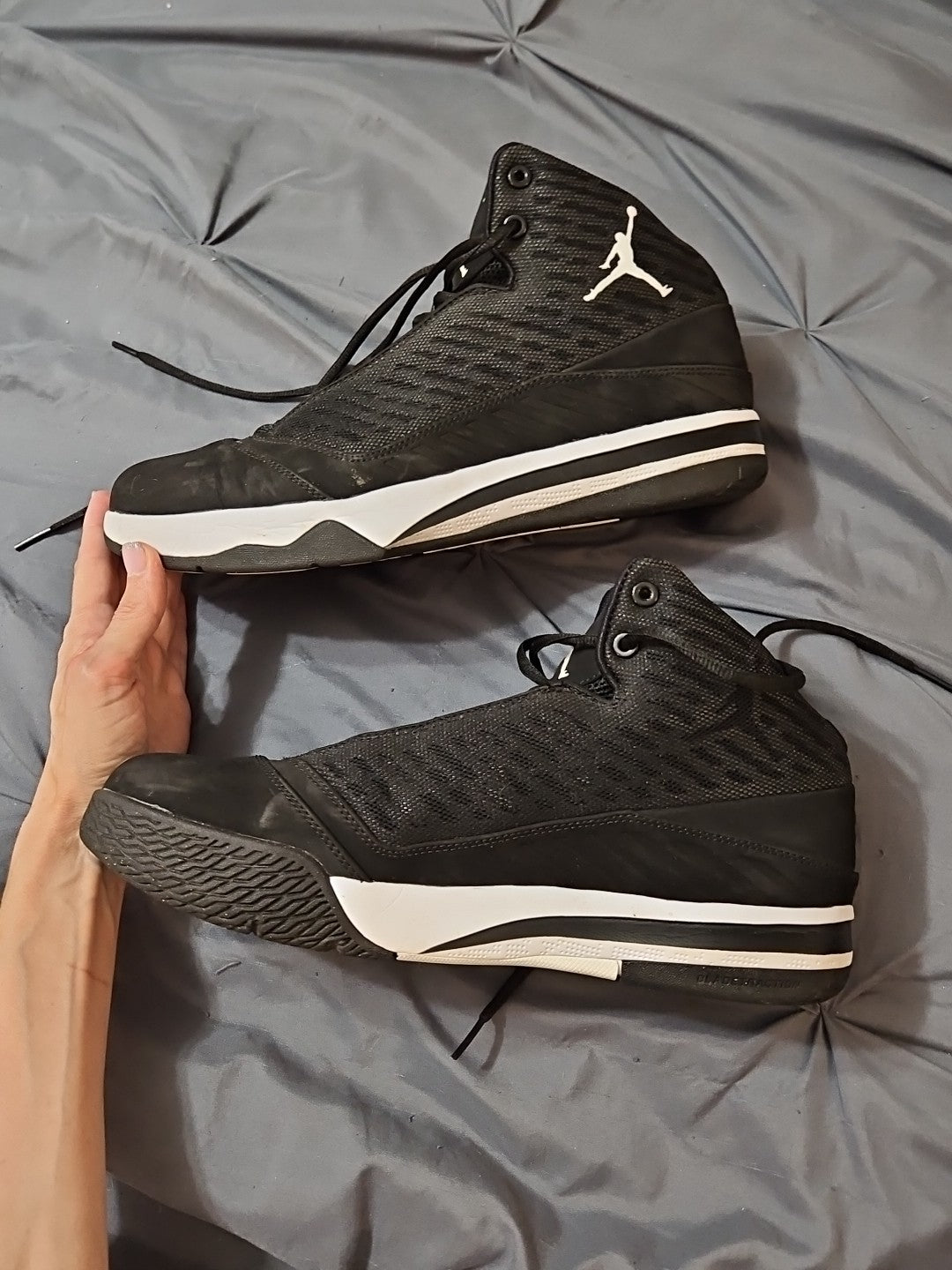 Jordan Nike Air Melo B`MO Mens Basketball Shoes Black Mens Sz 10.5