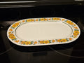 Vintage Villeroy & Boch Cottage Platter  13” x 8” Yellow And Orange Flowers EUC