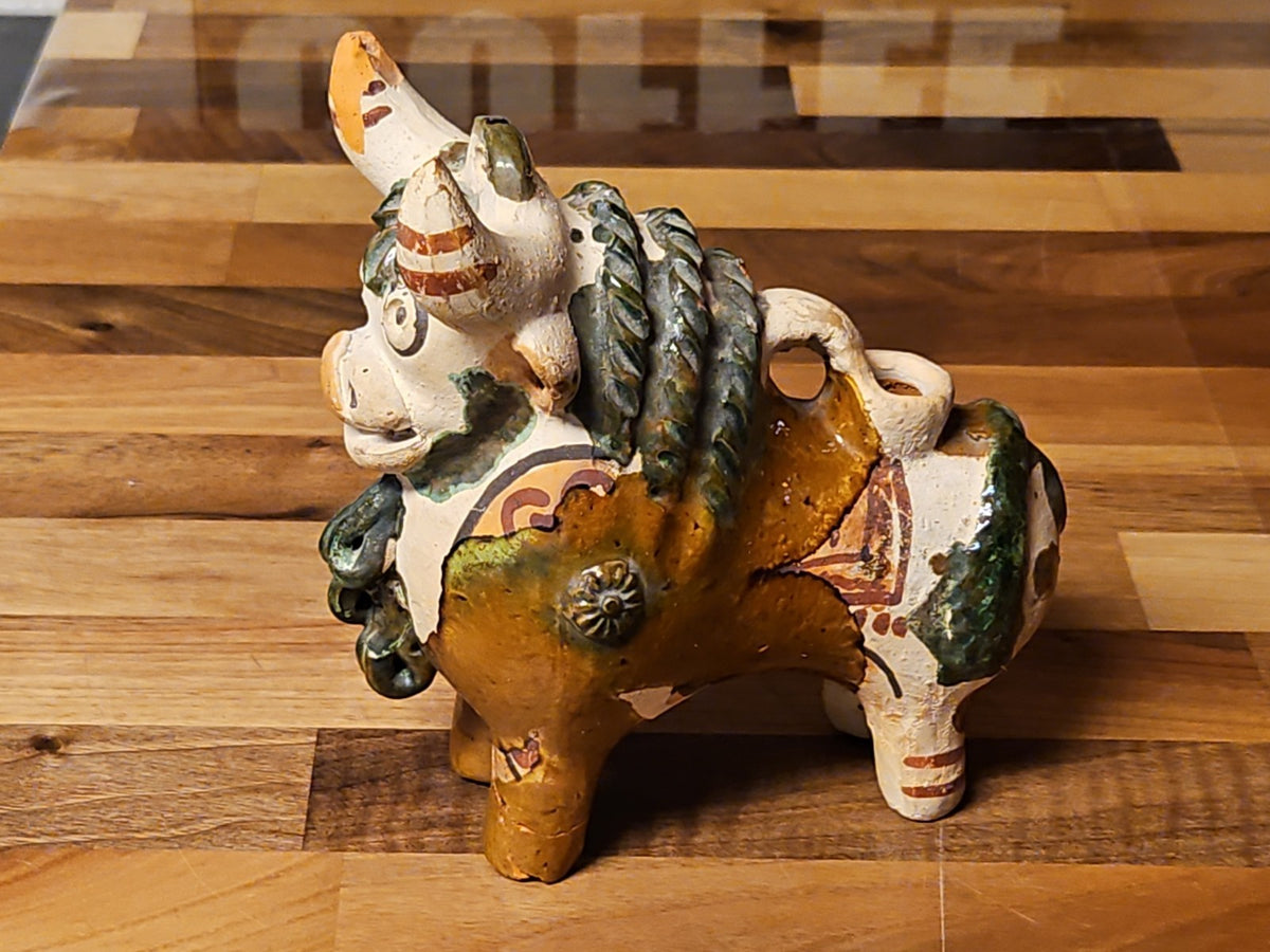 Vintage Peruvian Torito de Pucara Ceramic Bull Pottery Folk Art Figurine 6”