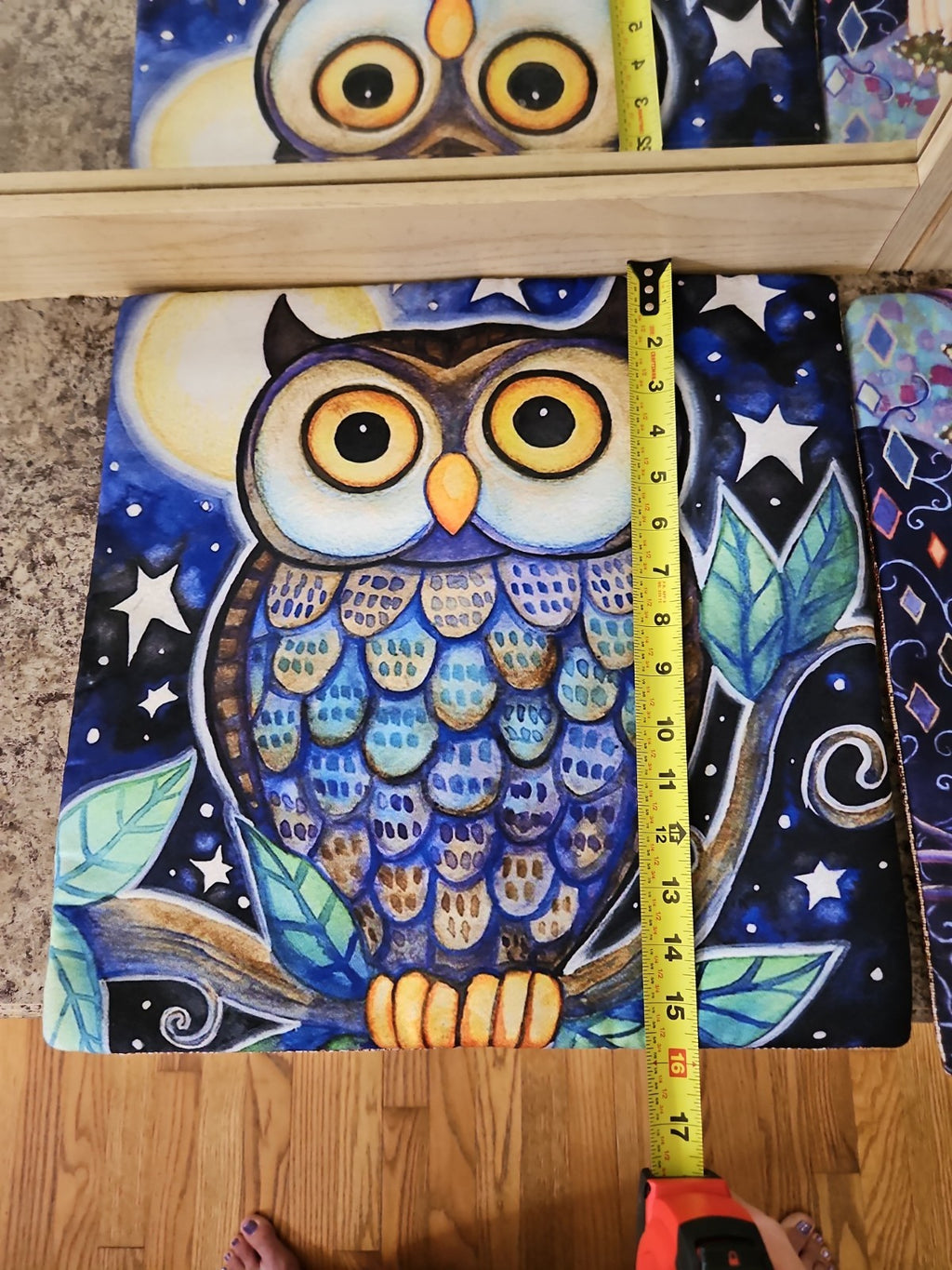 Set of 2 Opulent Owls Jewel Tone Reversible Throw Pillow Covers 15.5"x15.5" NWOT