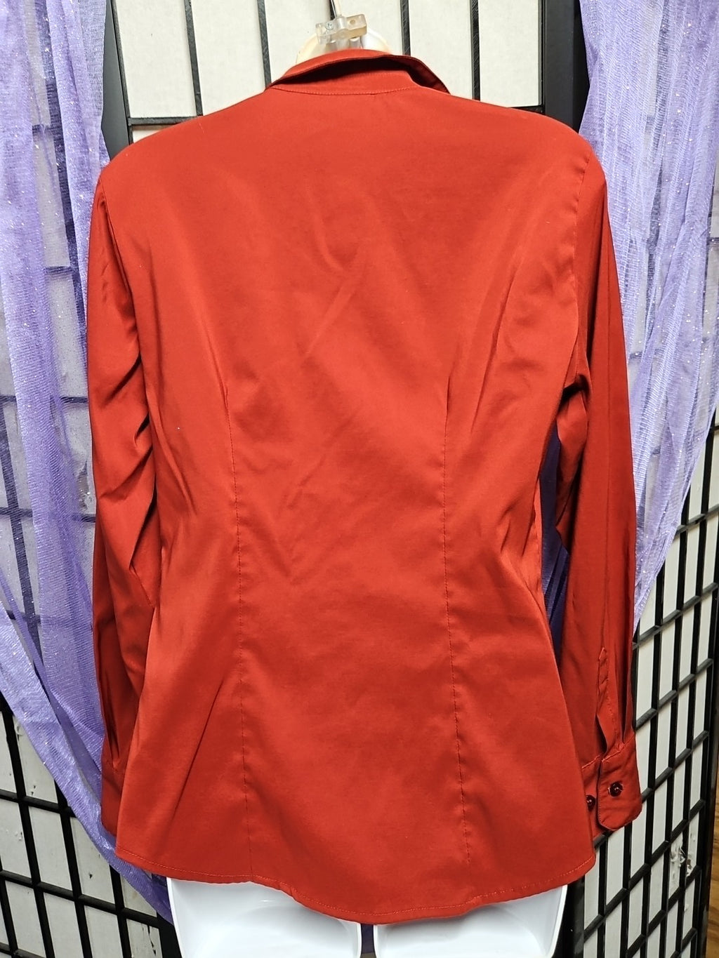iCO Ladies' Cool Stretch Blouse Long Sleeve - Sz S Rust Color