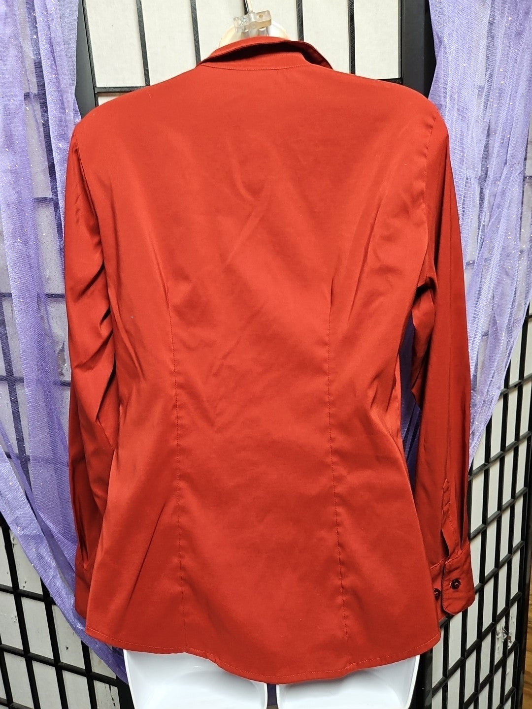 iCO Ladies' Cool Stretch Blouse Long Sleeve - Sz S Rust Color