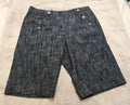 Sandro Bermuda Shorts Womens 8 Dark Gray Button Detail Pockets