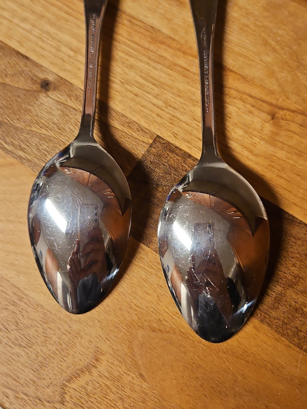 Vintage CustomCraft Stainless Steel Flatware CUS10 4 Pc Service For 2 Roses
